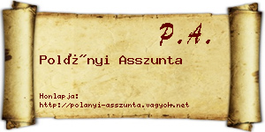Polányi Asszunta névjegykártya
